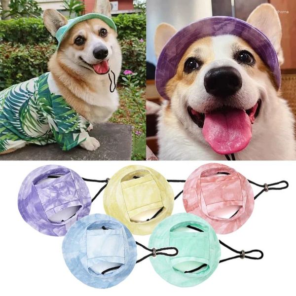 Hundebekleidung Koreanische Krawattenfischfischfischer Hut Sommersonne mit Ohrlöchern Baseball Outdoor Wanderzubehör