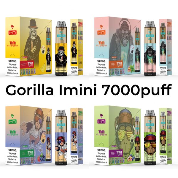 Prezzo di fabbrica Belgium Belgium Spazzante a vapori di vapo marchio 7000 9000 12000 VAPE BUFF GORILLA E Sigaretta 7K Sfucci barra vapore 15 ml 850 Airflow regolabile ricaricabile ricaricabile