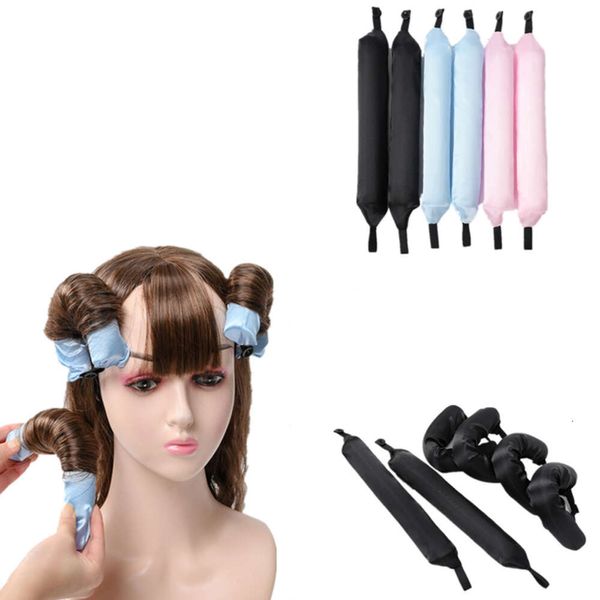 Hitzelose Curling -Stange Eva Schaumschwamm Locken Ribbon Rollen Schlafstirnband Faule Lockenlern Haarstyling -Werkzeuge