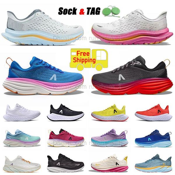 Frete grátis tênis de corrida cinza Blanc de Blanc roxo SE x2 preto vermelho Bondi 8 azul claro x Caminhando Kawana Pink Rock Lunar 8s Clifton 9 Mach White People Sneakers 9s