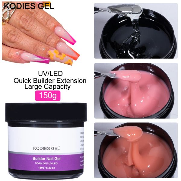 Gel Kodies Gel 150g Builder UV Nagel Gel Politur Camouflage Clear Opal Gelee Poly Gellak für Nägel Verlängerung Skulptur Maniküre Salon