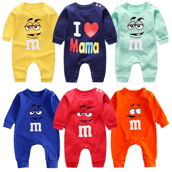 One-Pieces 2023 billige Kostüm Herbst Baumwoll Junge Kleidung Strampler Neugeborene Baby Kleidung Kleidung Infant Jumpsuit Cartoon Home Wear Pyjama 024m