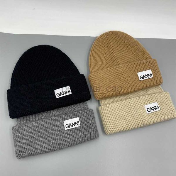 Designer Mütze/Skull Caps Herbst und Winter Neuer Wollstrickhut für warme Männer und Frauen kaltes Hut Multi -Farbe Trifold Style Verdickung Hüte