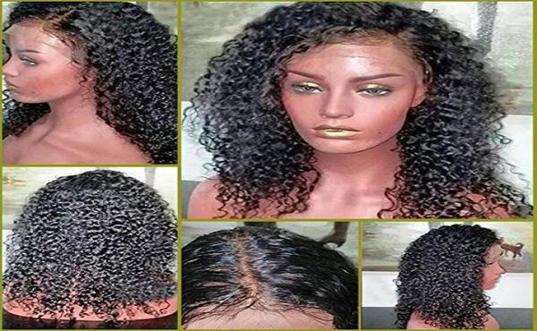 HD 360 Lace Frontal Perücken Kinky Curly Brasilian Human Hair Perücken vorgezogener natürlicher Haaransatz 150 Dichte Glühlos Jungfrau Remy 13x4 1102003