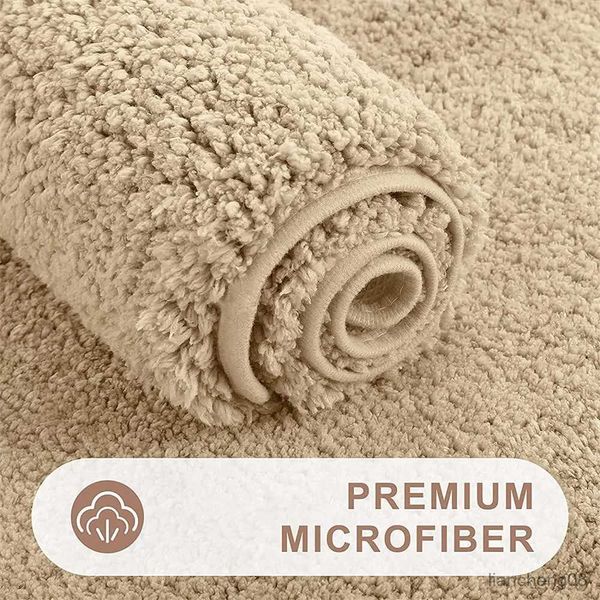 Badmatten Olanly Badezimmer Teppiche Matte extra weiche flauschige saugfähige Mikrofaser Teppiche Dusche Teppichmaschine Waschbare Matte Badezimmer Boden Badewanne