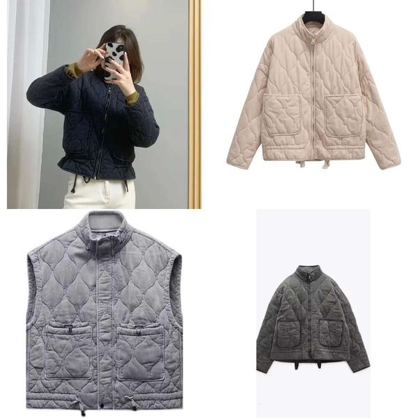 Giù per uomini giacca da bomber di cotone grigio da uomo per donne outwear casual manica lunga a manica lunga 2023 autunno inverno femmina streetwear 231120 231120