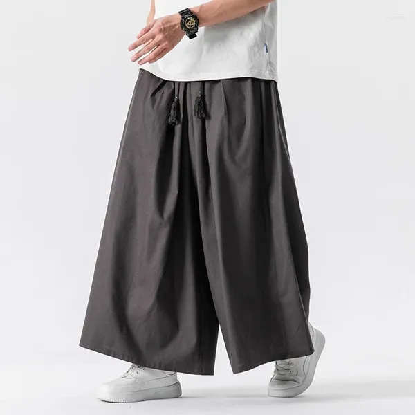 Herrenhosen Männer Frauen plus Größe loser ungezwungener Baumwollwatte Weitbein Rock Cityboy Japanische Streetwear -Hosen übergroß