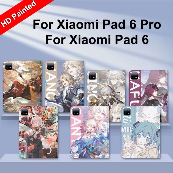 Case per Xiaomi Pad 6 Pro Case Pad6 Pro da 11 pollici Piega pieghevole PC copertina posteriore per Xiaomi Pad 6 2023 Tablet Case Pad6Pro Pad 6Pro
