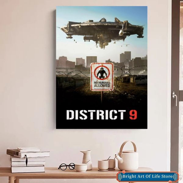 Calligraphy District 9 (2009) Filmplakat -Kunst Cover Star Photo Print Home Decor Wall Painting (kein Rahmen)