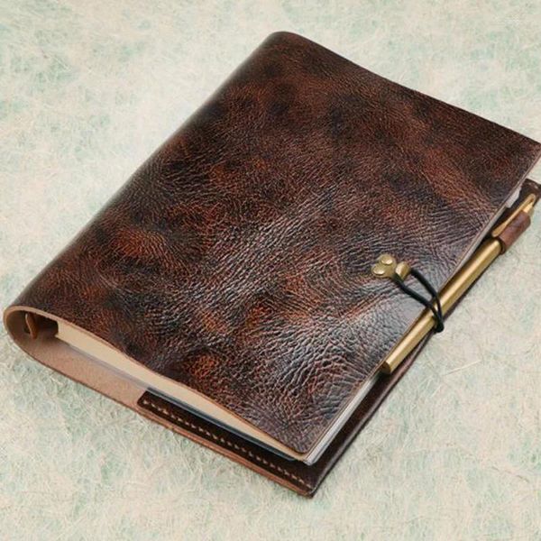 A6/A5/A4 Original Original echtes Lederreisende Notebook Diary Journal Planer Sketchbook Handmade Business