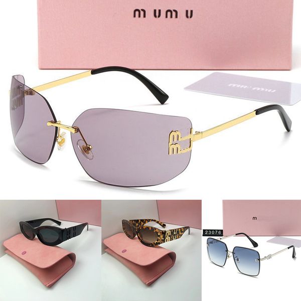 Солнцезащитные очки дизайнеров для женщин негабаритные роскошные мужские солнцезащитные очки мужчины дизайнеры Miui Lunette de Soleil Mui Mui Солнце
