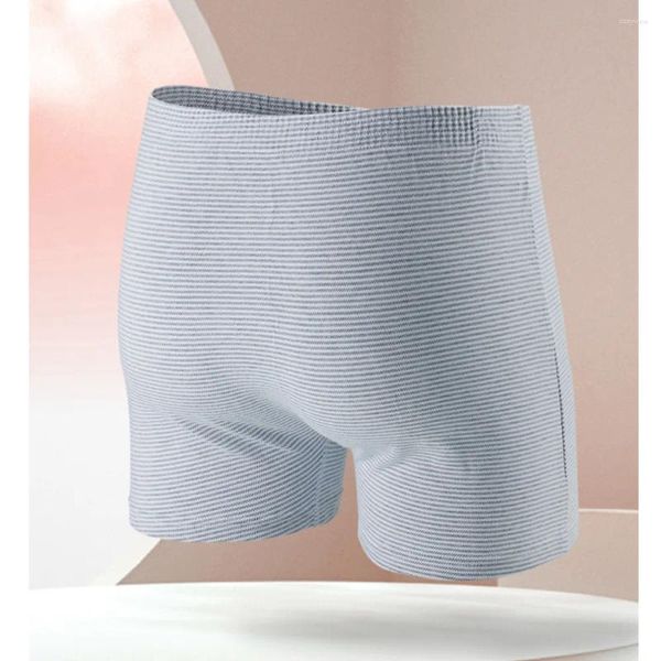 Underpants 3 pacchetto di cotone senza tagless da uomo comodo morbido planimetro ad angolo piatto maschile boxer corti mutandine sexy a strisce 2024