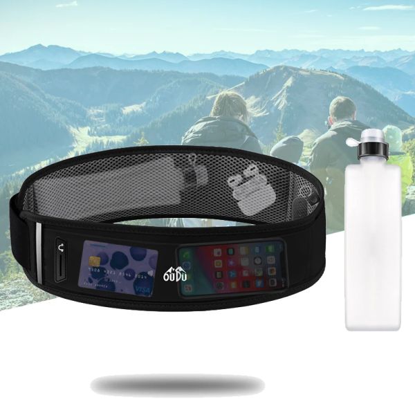 Taschen Laufgürtelbeutel mit Wasserflasche Sport Tasche Fanny Pack Männer Frauen Sommer Fitness Fitness Marathon Invisible Taillenbeutel