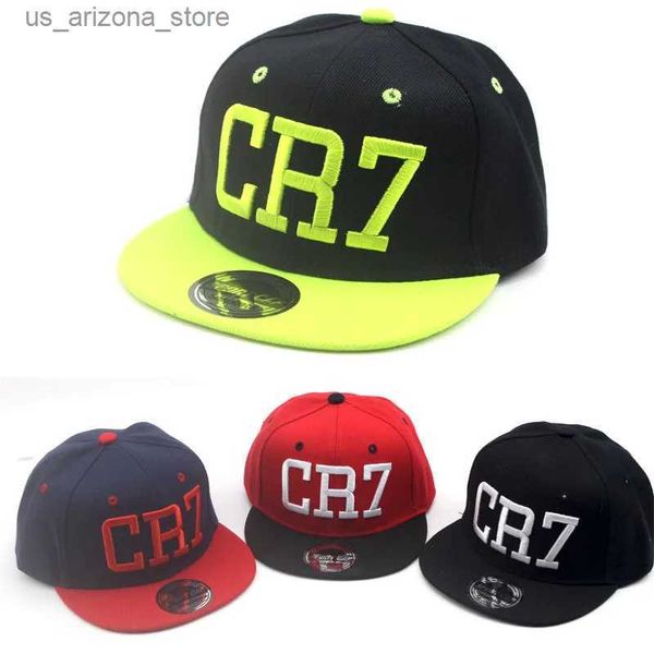 Caps de bola New 2022 Childrens CR7 Hat Summer Baseball Hat Boys and Girls Childrens Snapshots Ronaldo Hat Hip Hop Hat Q240425