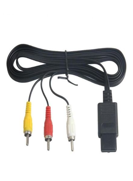 Factory Wholer Video Games Console Cable 180cm AV TV RCA Video Cord Cable for Game Cube para SNES GameCubeFor Nintendo para N649286525