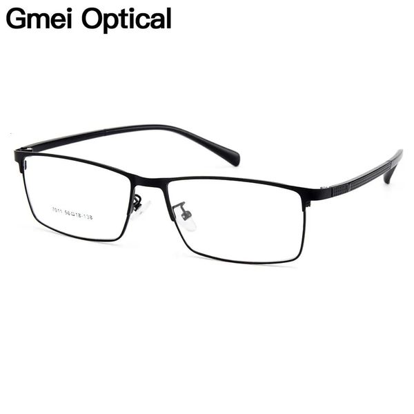 O óculos de liga óptica Gmei Men Frames for Men Eyewear Templos Flexíveis Pernas de Liga Eletroplatação IP IP Espectáculos Y7011 240415
