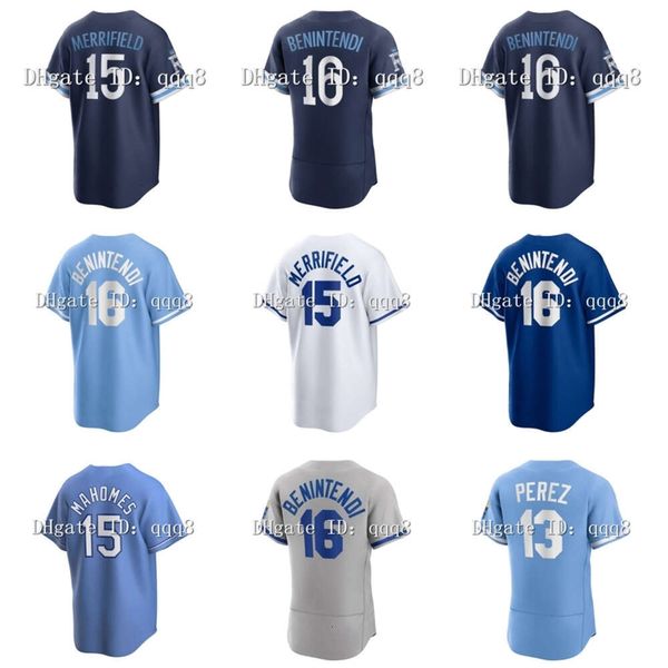 Kob 2022 City Connect Maglie da baseball Patrick Mahomes Kansas City Andrew Benintendi Whit Merrifield Adalberto Mondesi Salvador Perez