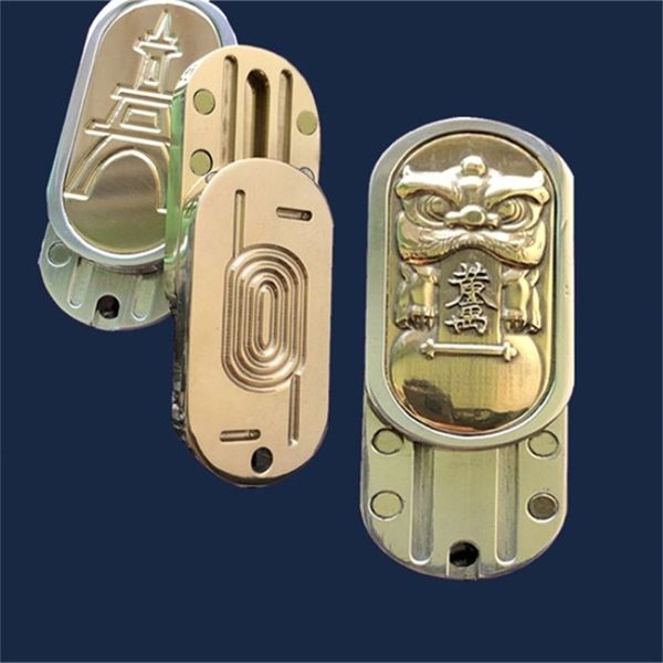 Gold Metall Magnetic Slider Erwachsener EDC Zappet Spielzeug Anti -Stress -Handspinner Autismus Angst hinzufügen ADHS Relief coole Stoffe 220505175z