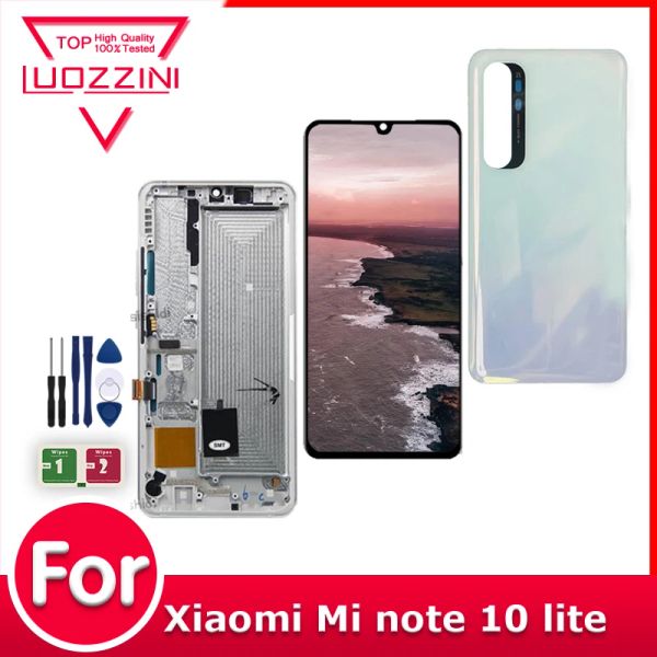 Schermate LCD Super AMOLED Display per Xiaomi Mi Nota 10 Lite Display Lite Assemblaggio del digitalizzatore touch -touch per Xiaomi Mi Note 10 Lite