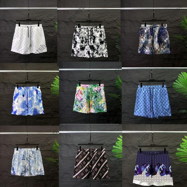 Mix Style Summer Designer Luxury Mens calças de praia Carta clássica impressão de calça curta calça casual listrado malha de malha Trunks calcinhas