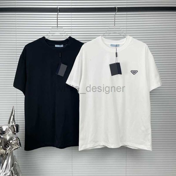 Дизайнерские мужские рубашки модные летние модные бренды сплошные топы простые и повседневная атмосфера круглой шеи футболка с коротки