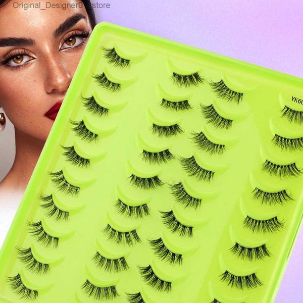 Falsche Wimpern ysdo halb falsches Wimpern 5/10/14/20 Natürlicher langer langes 3D -Nerz -Wimpern Mischtile Fluffy Cat Wimpern Make -up Halb Cilios Tool Q240425