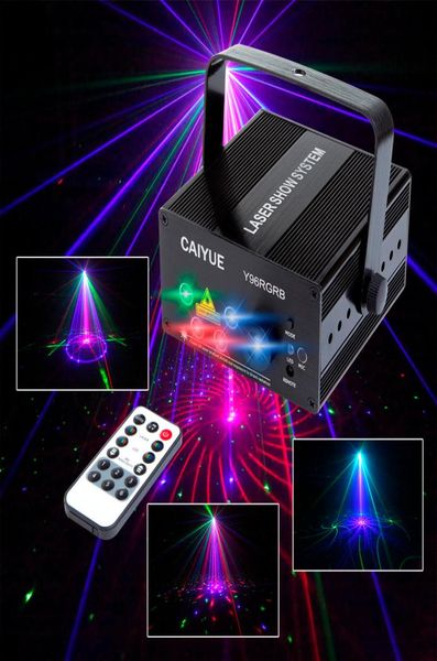 DJ Laser Stage Light Full Color 96 RGB o 48 RG Pattern Projector 3W LED Effetto stadio LED Effetto illuminazione per discoteca Disco Xmas Party8246439