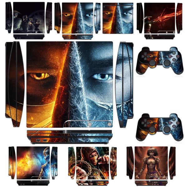 Adesivos 2601 Protetor de adesivo de pele de vinil para Sony PS3 Slim PlayStation 3 Slim e 2 Skins Controller Skins adesivos