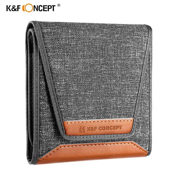 Accessoires KF Konzept Neue Stil 3 Taschen Objektivfiltertasche Kamera Objektivfiltertasche 4982mm Nd UV Cpl Kamera Objektivfilterhalter Brieftasche Wallet Hülle