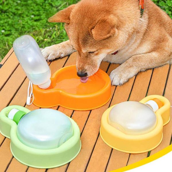 Andere Vogelversorgungen 1PC Haustierhunde Katzenwasserflasche tragbarer Tasse Outdoor faltbar Ballonformspender