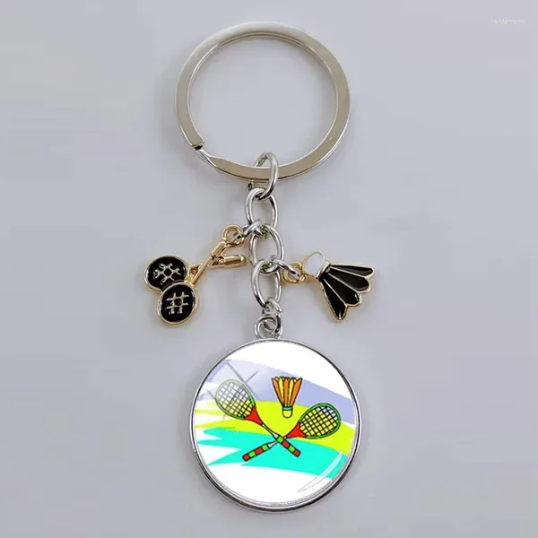 Tornari Enamel Mini Badminton Keechchain fai -da -te appassionato di sport per auto souvenir regalo souvenir