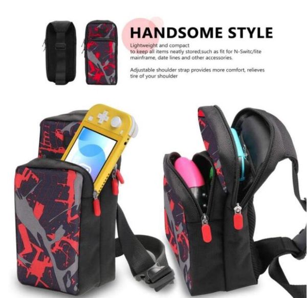 Bolsa de caixa de transporte para Nintendo SwitchNintendo Switch Lite Sling Bag Backpack Cross Bodyping para Switch Lite4067893