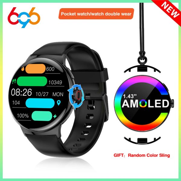 Uhren Neue Blue Tooth Call Smart Watches Männer AMOLED SVEELLE WASHEFORTE KOSTENFREATE MONITOR Fitness Tracker SmartWatch Women Pocket Watch