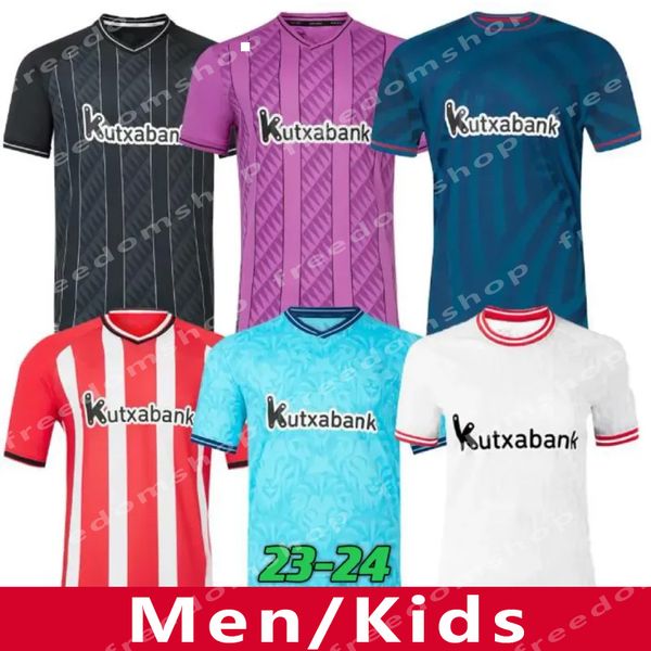 Bilbao 2023 2024 Club Home Soccer Maglie atletiche Aduriz Guruzeta Williams Muniain Paredes Berenguer Ander Herrera UNAI Simon O. Sancet Football Shirts Kit Kit Kit Kit Kit Kit