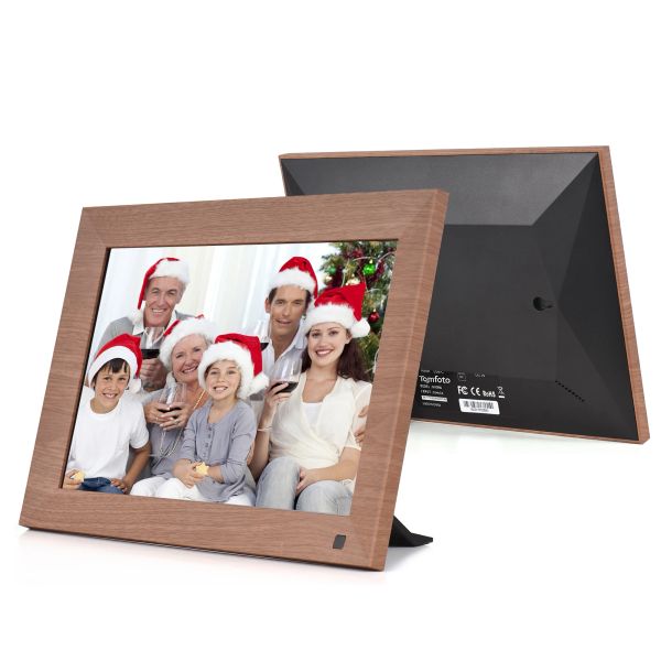 Кадры Tomfoto 10 -дюймовый Wi -Fi Цифровая фоторамка Датчик движения Smart Picture Frame 1280*800 IPS сенсорный экран 16 ГБ хранения рождественский подарок