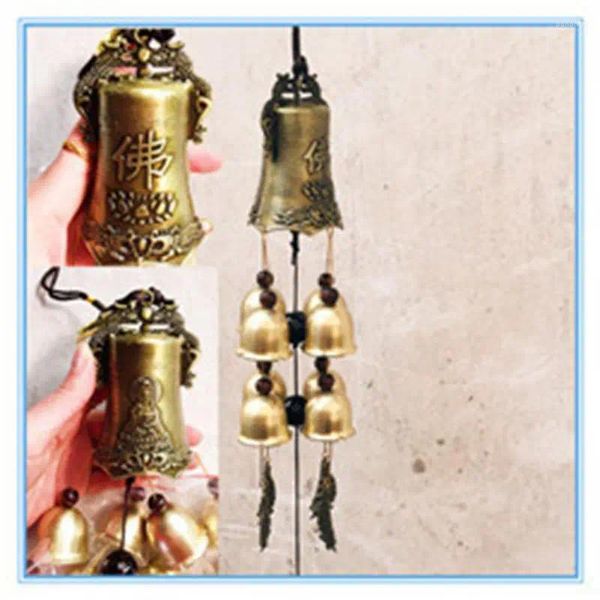 Dekorative Figuren Antique Wind Chime Copper Yard Garden Outdoor Lebende Dekoration Metall Chimes Chinesische Orientalische Glücksgewinn