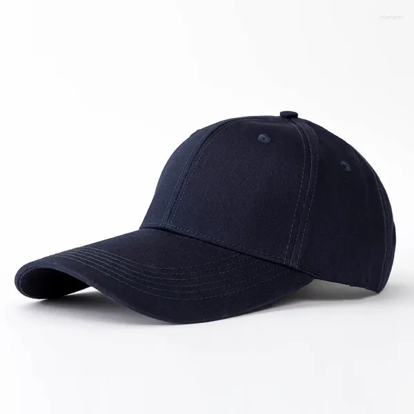 Ballkappen extra langer Visor Männer Baseball Cap Big Head Plus Size Sport großer fester Farbe Sonne Verstellbar 56-59 cm 60-64