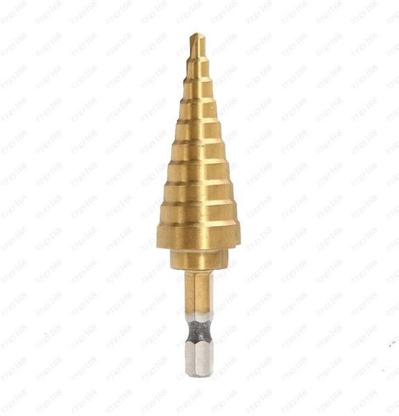 Titanium Step Cone Drill Bit Hole Cutter 420mm HSS 4241 para Ferramentas de perfuração de madeira de chapa metal