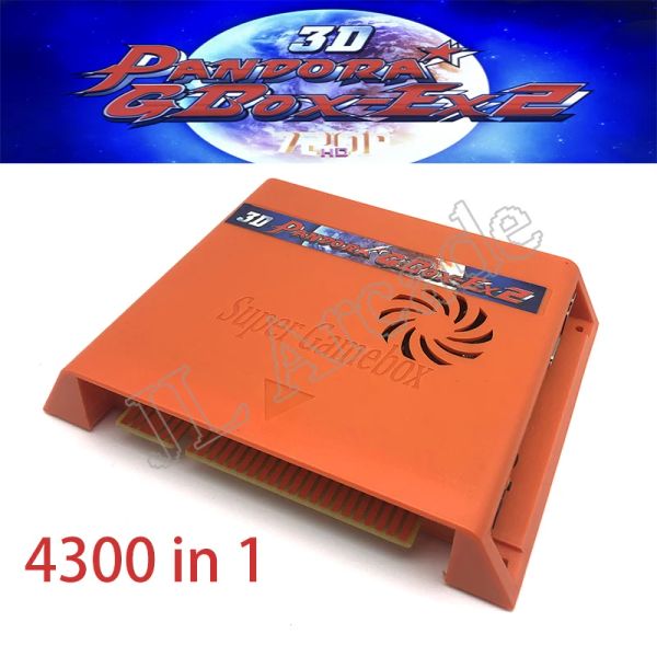 Spieler 2022 Neues 3D Pandora Gboxex2 4300 in 1 Box Arcade Game Box Patronen Jamma PCB 720p VGA+HDMI -Videospiel USB -Controller