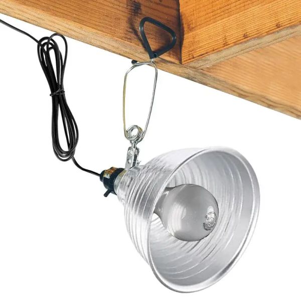 Lâmpada de grampo iluminação soquete de luz com refletor de alumínio 300W Pet Abandshade para répteis 360 graus ângulo ajustável sem lâmpada incluída