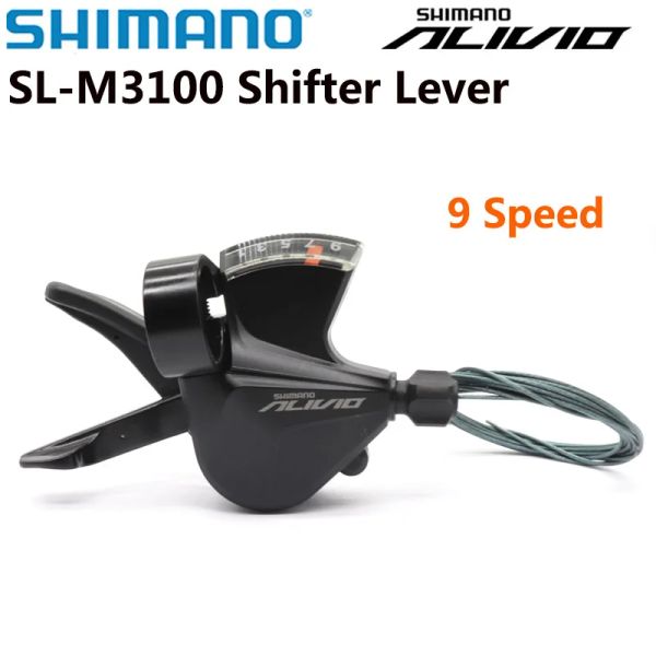 Teile Shimano Alivio 9 Speed ​​Sl M3100 Right Rapidfire plus Verschiebung Hebelklemme Band 9V MTB Bike Shifter