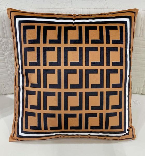 Kissen dekoratives Kissen Luxus Kissen Brand Dekorative Designer mit F -Buchstaben Modekissen Baumwollabdeckungen Home Decor Pillow7119006