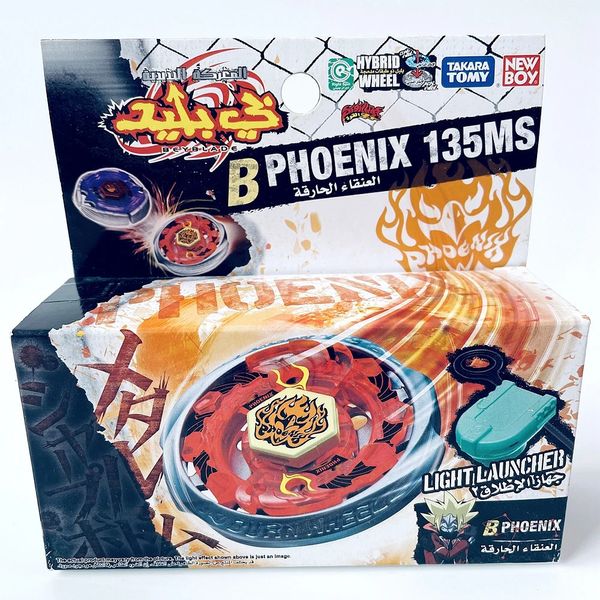 Tomy beyblade bb59 queimar Fireblaze phoenix 135mslauncher tomy metal fusion vintage super rare selado 240422