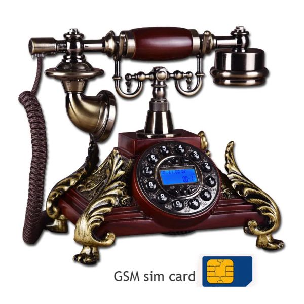 ACESSORES GSM SIM CARTÃO TELEFONENTE DE CORRBELO 900 MHz 1800MHz Europa Estilo Vintage Red White Wireless Telefone em casa Casa feita de resina