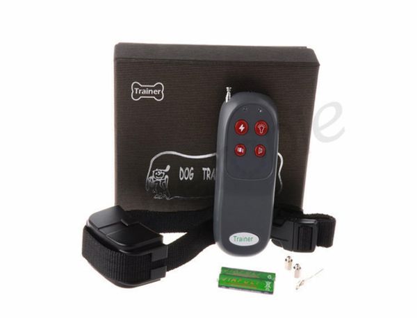 250 m senza danno 4 in 1 Electric Remote Pet Control Stop Anti Bark Shock Vibration Allenamento per cani grandi medi Collar4377826