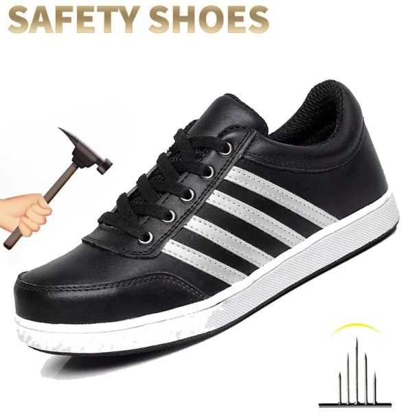 Stivali scarpe da lavoro per uomini impermeabili leggeri scarpe da lavoro con cappuccio in acciaio antishing sneaker di costruzione antipuntura scarpe casual