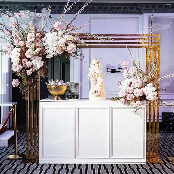 Party -Dekoration Events liefert goldene Podest Ausstellungsständer Walkway Door Gate Hochzeit zum Verkauf AB0707