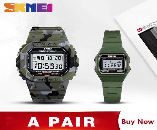 Skmei Sport Erkekler Çocuklar Moda Kronom Bilekleri Erkekler Erkek Kızlar Dijital Çalar Saat Montre Homme 1471 1460 Set4331133