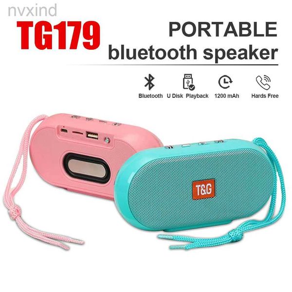 Tragbare Lautsprecher T G tragbarer Bluetooth -Lautsprecher Wireless TWS Mini Bass Column Boombox FM USB BT Outdoor Music Player für Smartphone PC -Laptop D240425