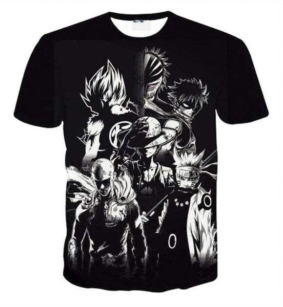 Fairy Tail Natsu Anime T Shirt Erkekler 3D Gömlek Unisex Tee Çift Tee Shirs Çocuk Anime Fanları için Karikatür Gömlek 8 Stil S5XL217Z6302111